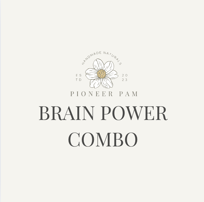 Pioneer Pam Brain Power Combo: Focus, Mental Health, Nervous System Support- Lions Mane Tincture + Magnesium Spray