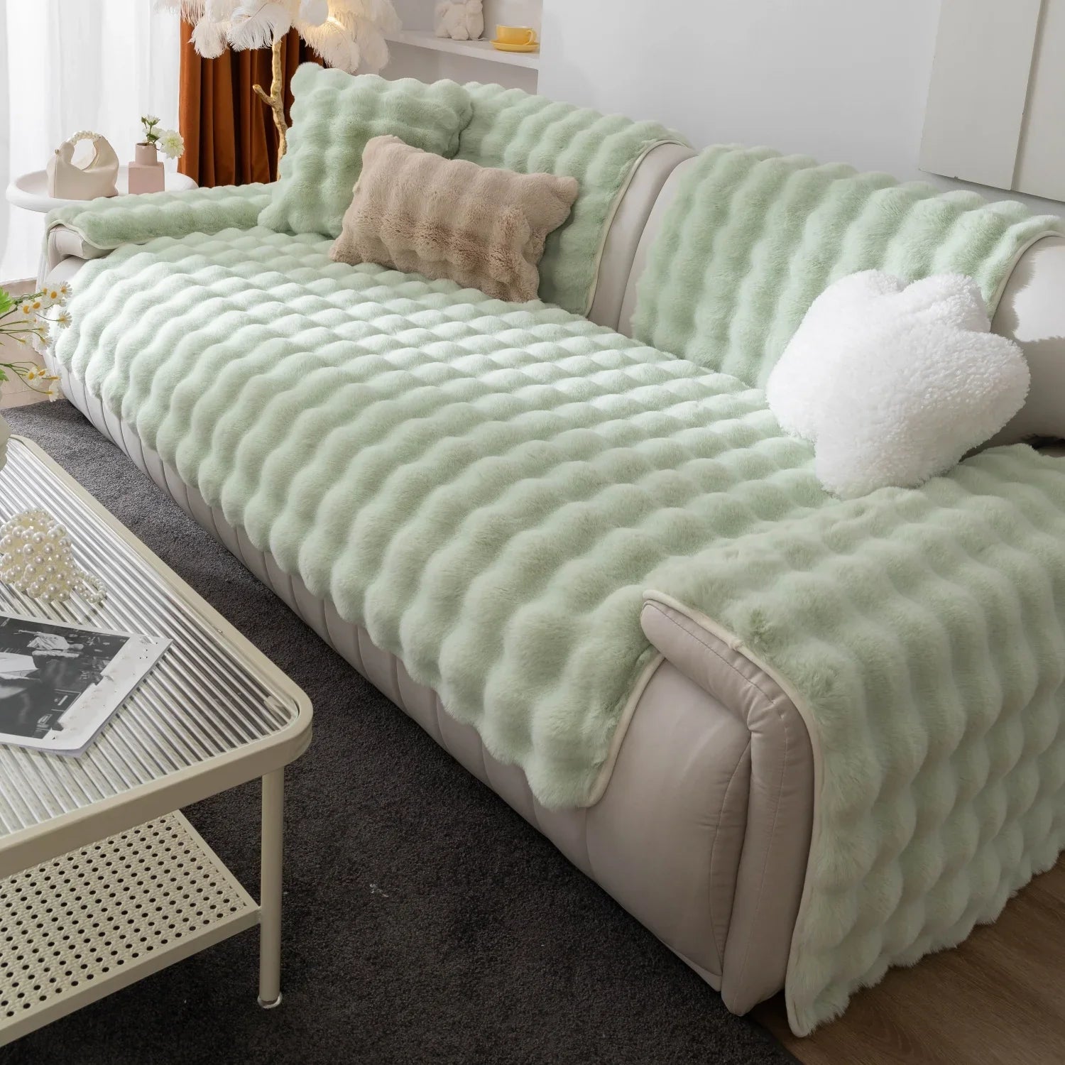 Velvet Couch Cover – Soft, Stylish, and Cat & Dog Proof Couch Throw Cover