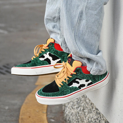 Joiints Green Mid-Top Skate Sneakers Stylish Vulcanized Casual Shoes for Teens