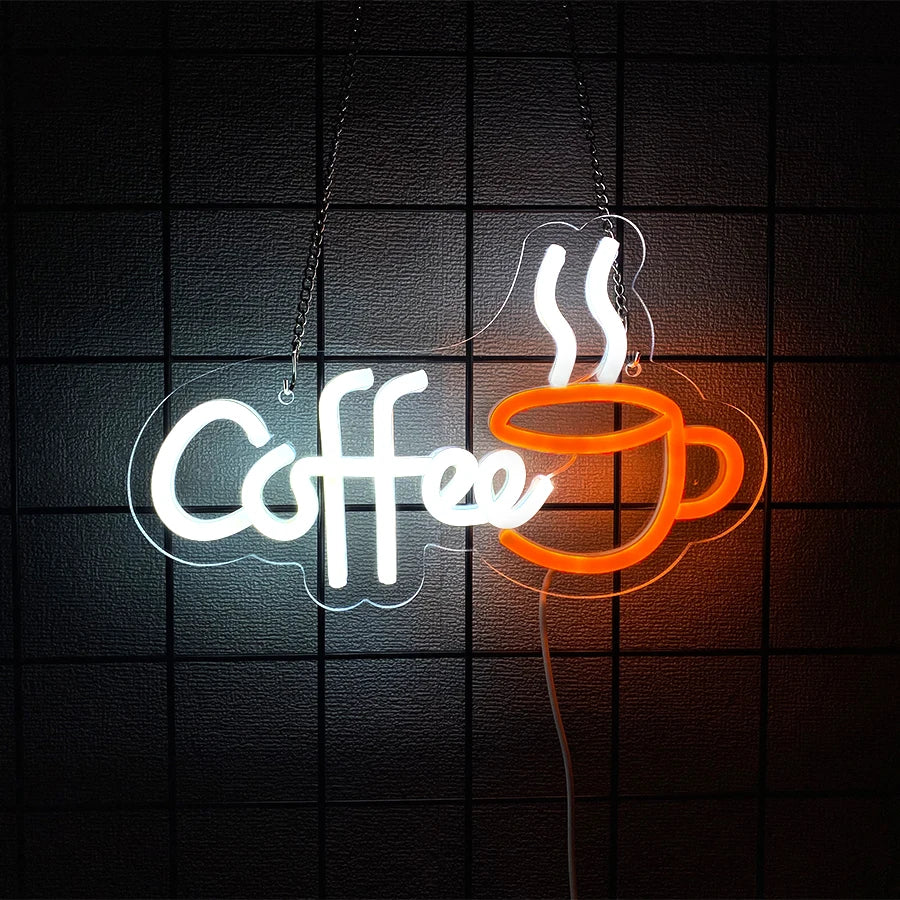 Coffee Neon Sign, Coffee Cup Led