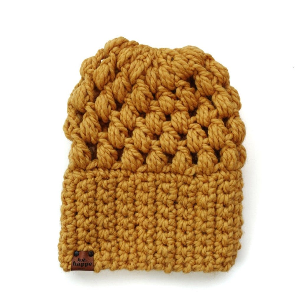 Crochet Slouch Hat | Yellow Slouchy Beanie