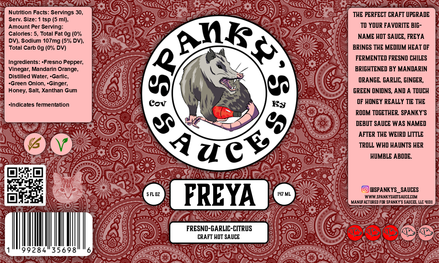 Spanky's Sauces Freya - 5 oz Bottle