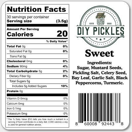 DIY Pickles Sweet Spice Pack