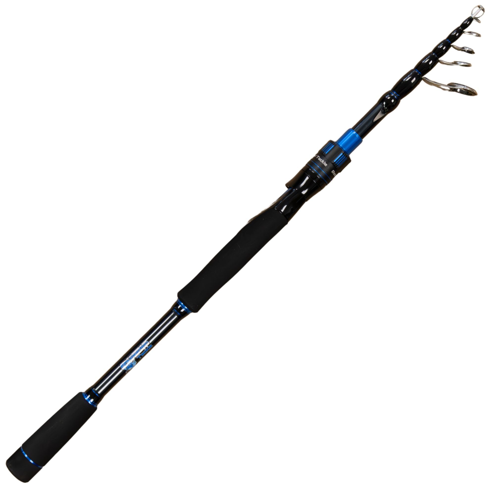 Reaction Tackle Telescopic Spinning Rod – Carbon Travel Fishing Rod – Collapsible Rod for Freshwater and Saltwater - NEW