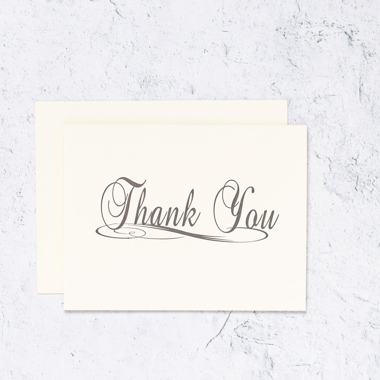 Traditional Scripted Thank You Single Cards