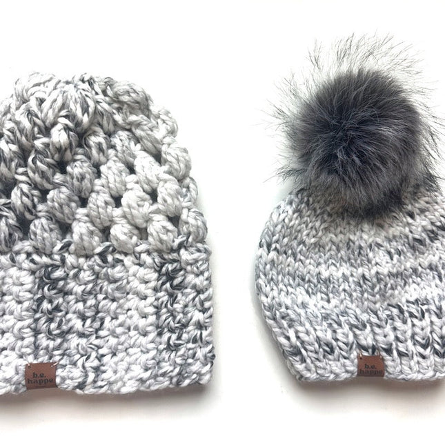 Crochet Slouch Hat | Marble Slouchy Beanie