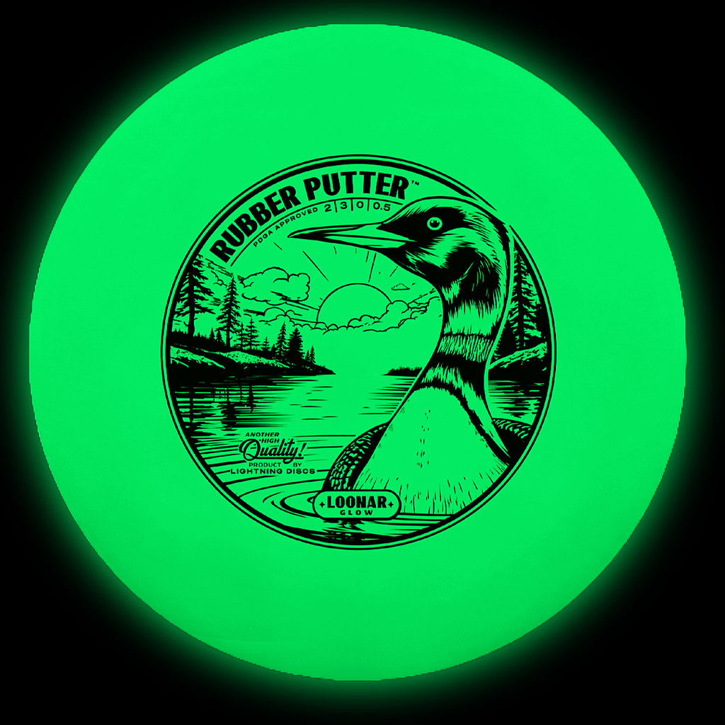 Lightning Loonar Glow Rubber Putter Golf Disc