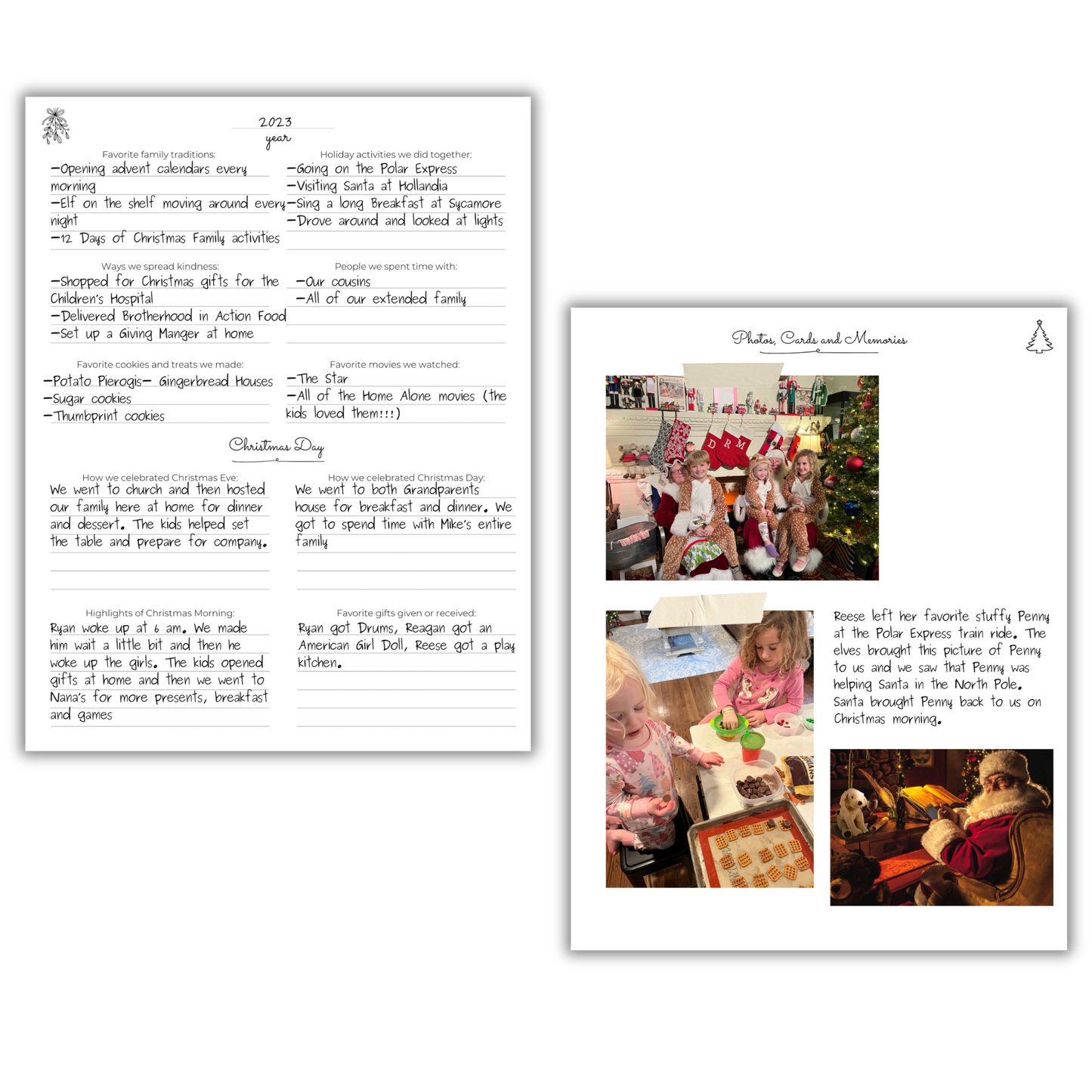 Christmas Memory Journal- Holiday Plaid