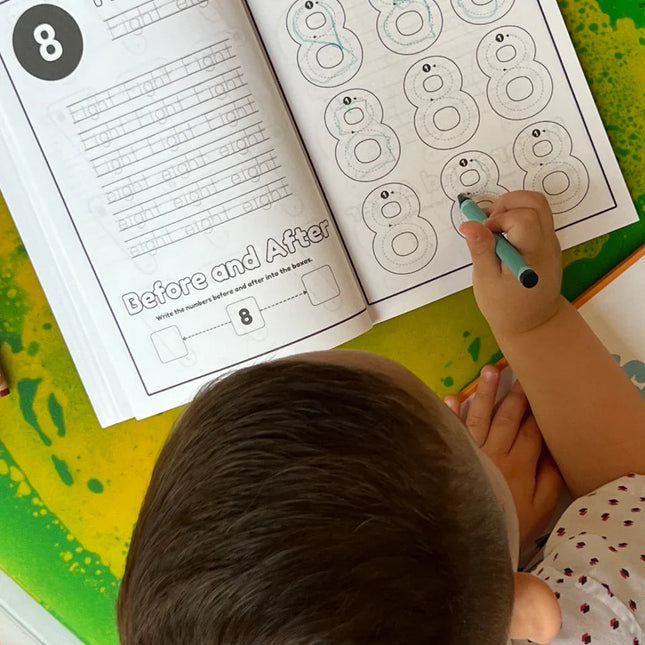 123 Pigments Learn, Trace, Count and Color Through Numbers 0-30 Activity Coloring Book