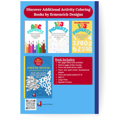 Preschool Essentials Trace Lines, Colors, Shapes, and Numbers Activity Coloring Book: Spanish Version