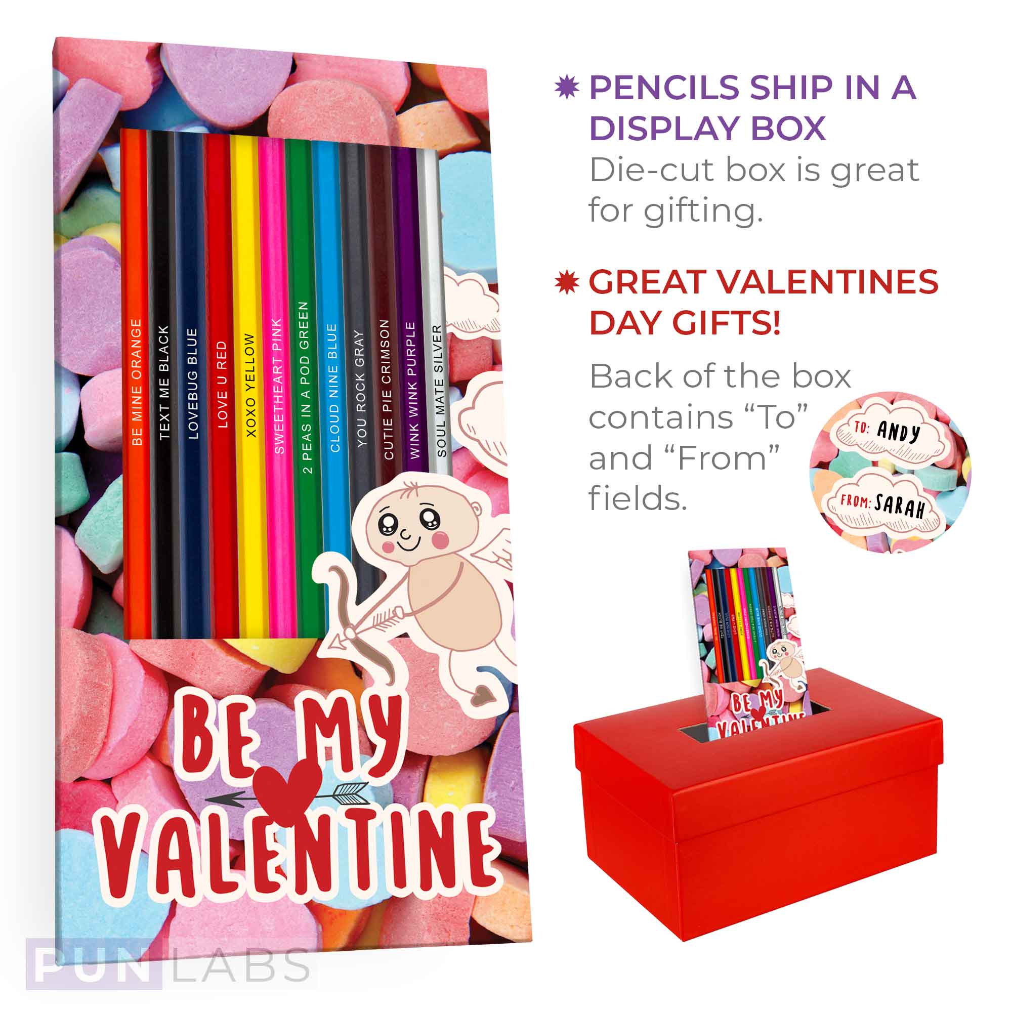 Be My Valentine Colored Pencil Set