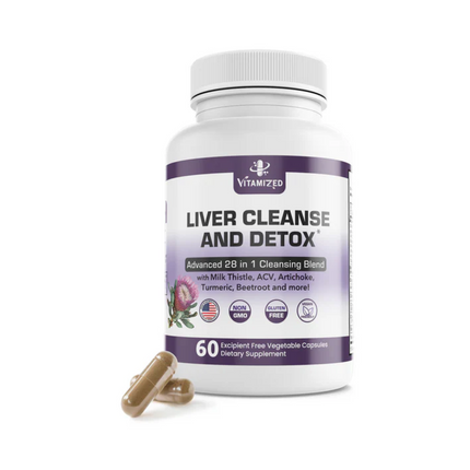 Liver Cleanse and Detox Formula - Milk Thistle, Artichoke Extract, Dandelion, and Apple Cider Vinegar - Liver Health Supplement