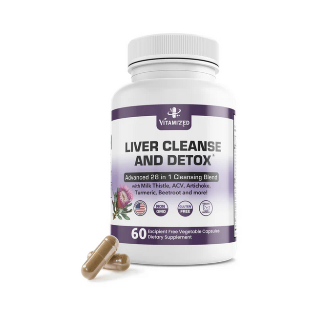 Liver Cleanse and Detox Formula - Milk Thistle, Artichoke Extract, Dandelion, and Apple Cider Vinegar - Liver Health Supplement
