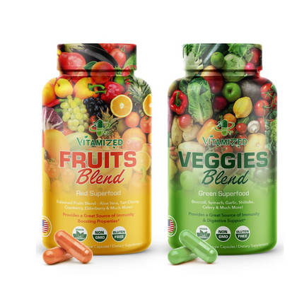 Superfood Fruits and Veggie Capsules - Overall Health and Energy - For Men and Women