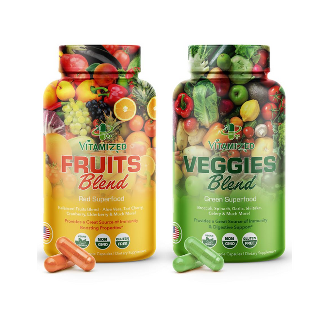 Superfood Fruits and Veggie Capsules - Overall Health and Energy - For Men and Women
