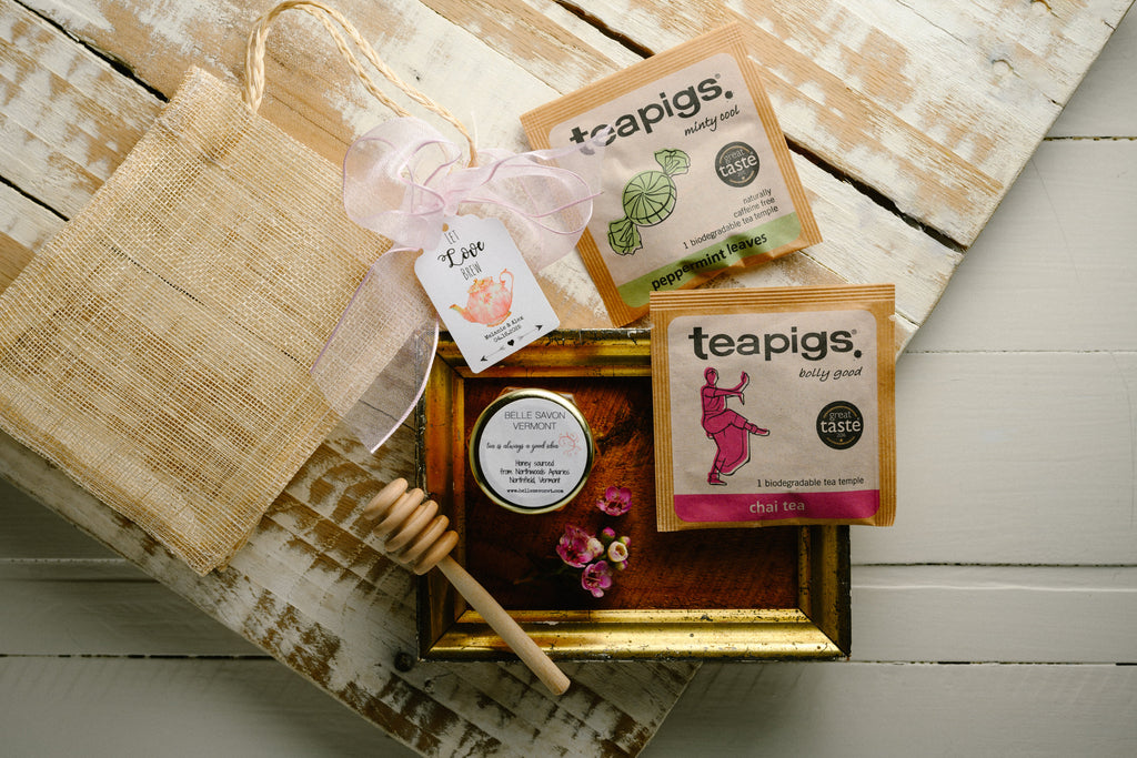 Tea Party Favor-Shortbread/Macaron and Honey-Wedding-Bridal Shower-Baby Shower-Belle Savon Vermont