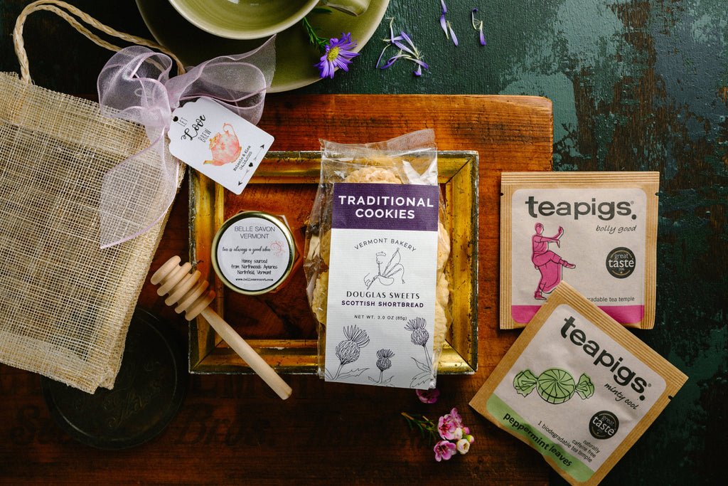 Tea Party Favor-Shortbread/Macaron and Honey-Wedding-Bridal Shower-Baby Shower-Belle Savon Vermont