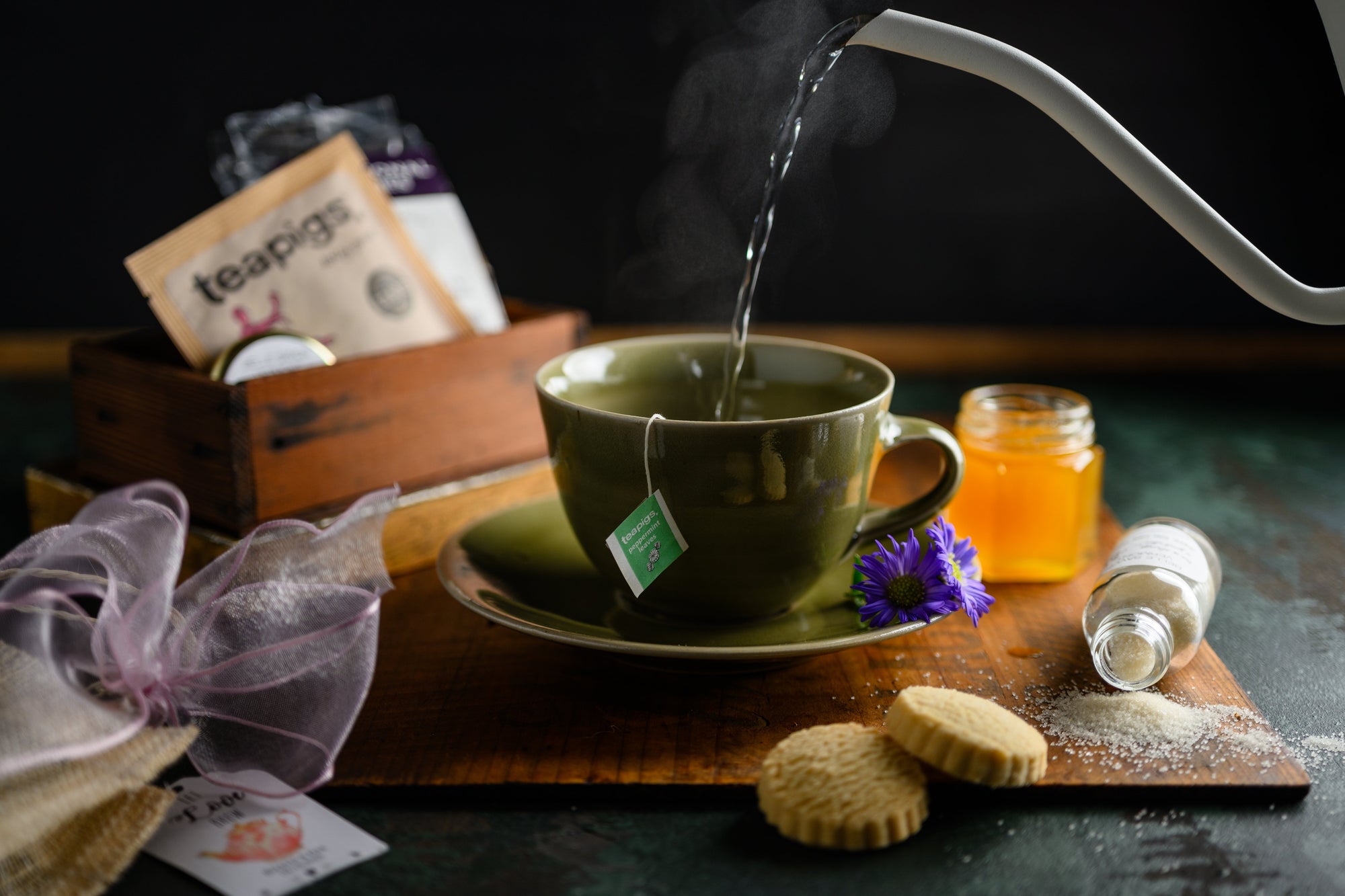 Tea Party Favor-Shortbread/Macaron and Honey-Wedding-Bridal Shower-Baby Shower-Belle Savon Vermont