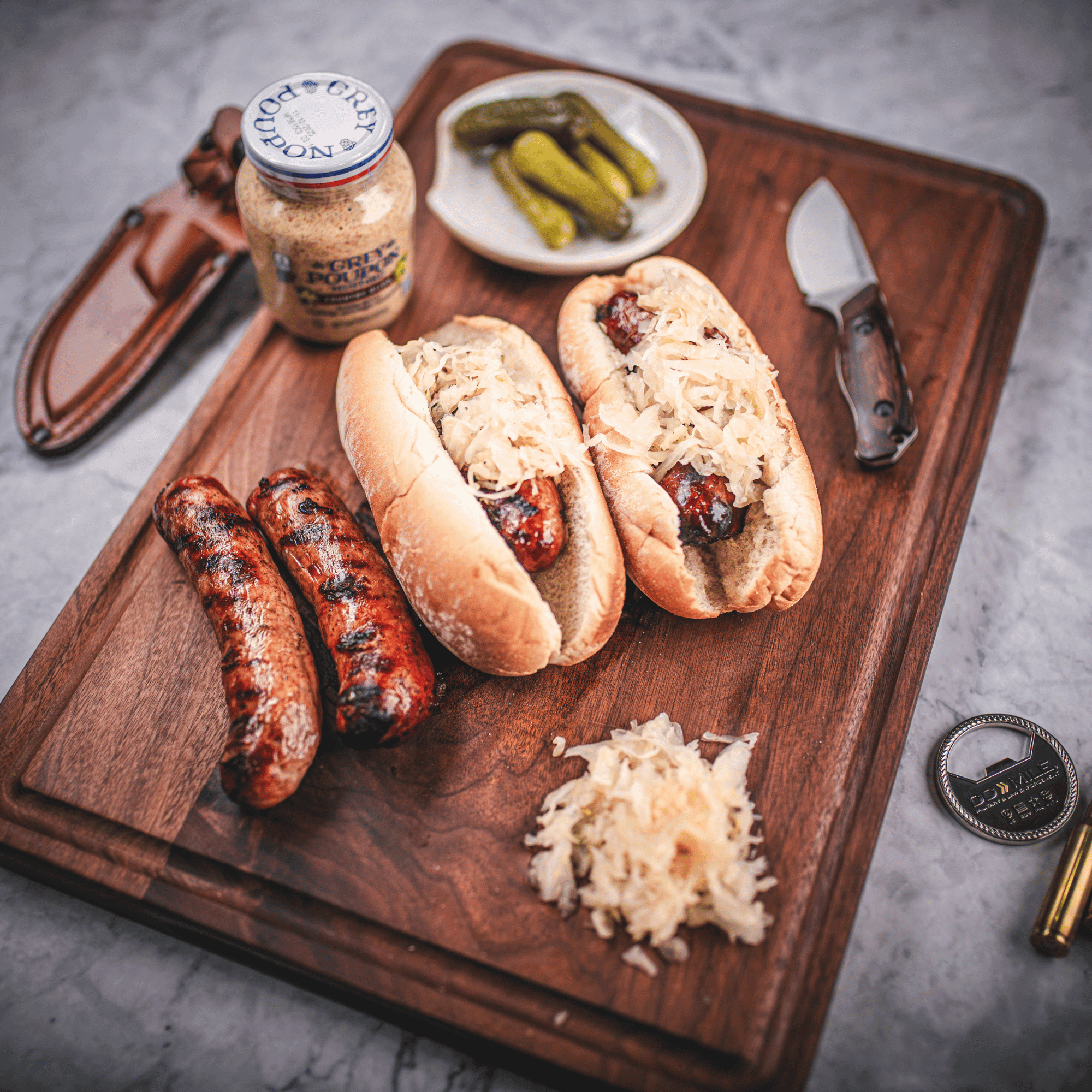 KC Cattle Company Wagyu Bacon Cheeseburger Bratwurst