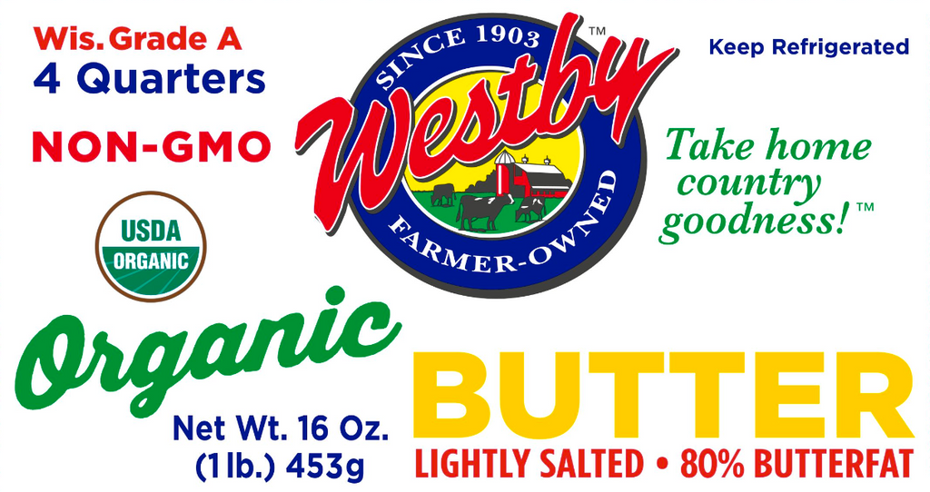 Westby Organic Lightly Salted Butter