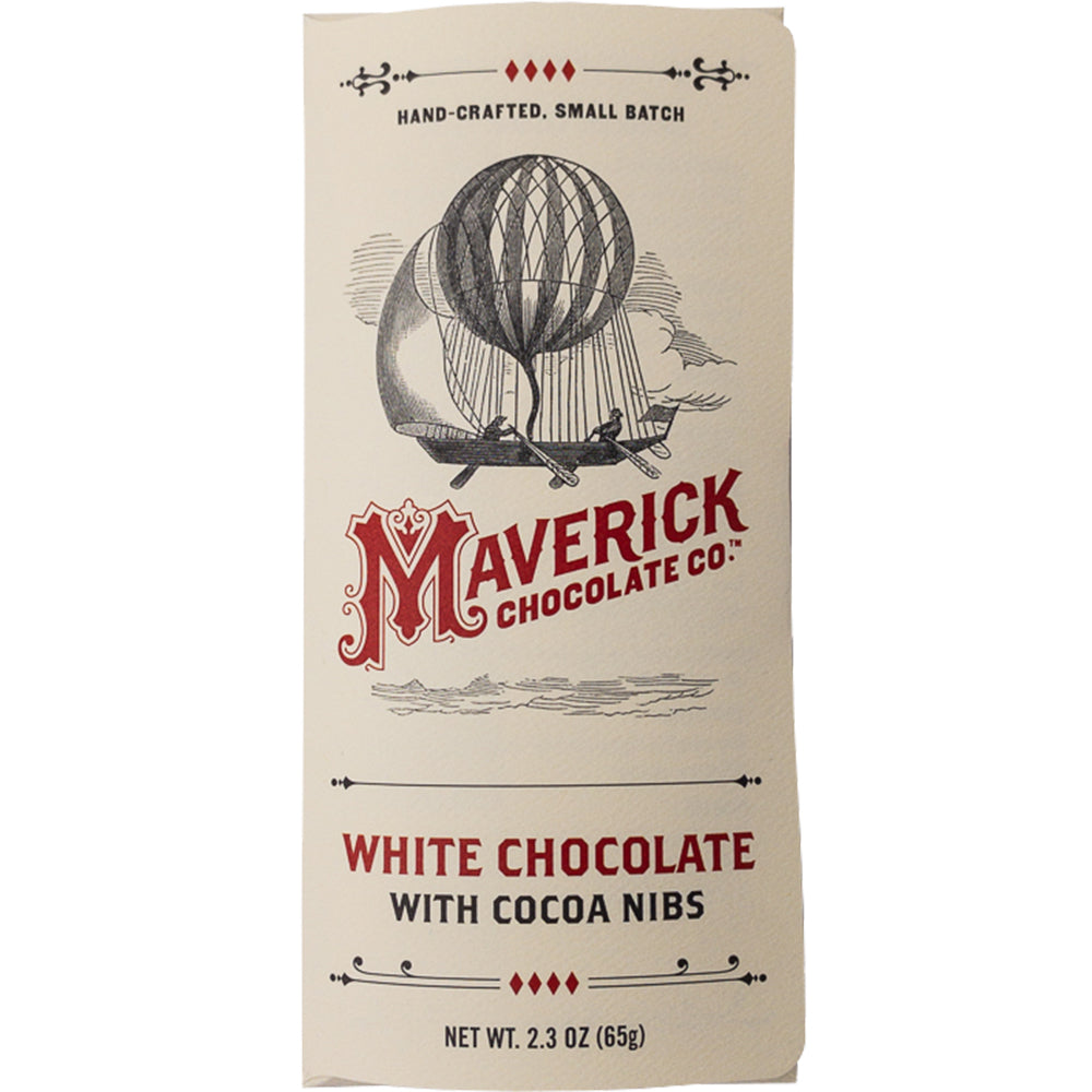 Maverick Chocolate White Chocolate with Cocoa Nibs
