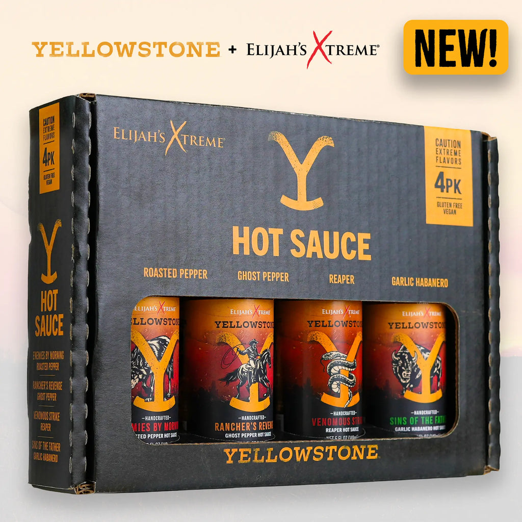 Yellowstone Hot Sauce Variety Pack 4 Bottles