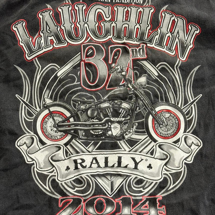 Biker Laughlin River Run Cut Off Vest 2014 Faded 2XL