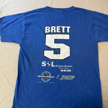 VTG KC Royals George Brett T-shirt Jersey Promo #5 - L