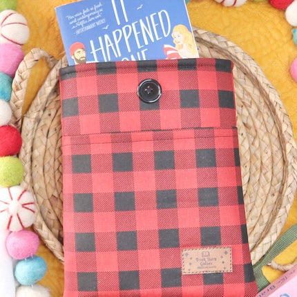 Book Barn Galore - Red Gingham Book Sleeve