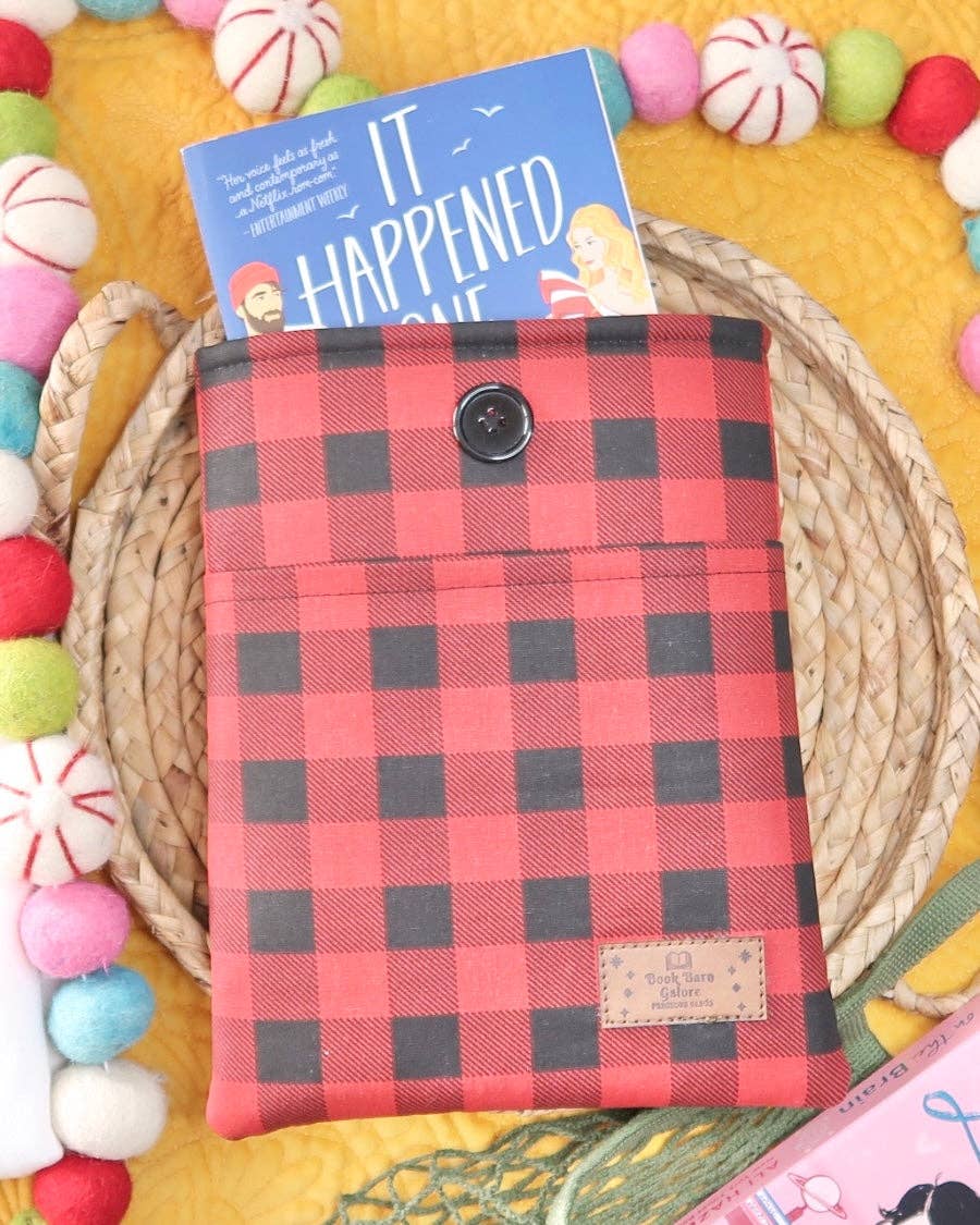 Book Barn Galore - Red Gingham Book Sleeve