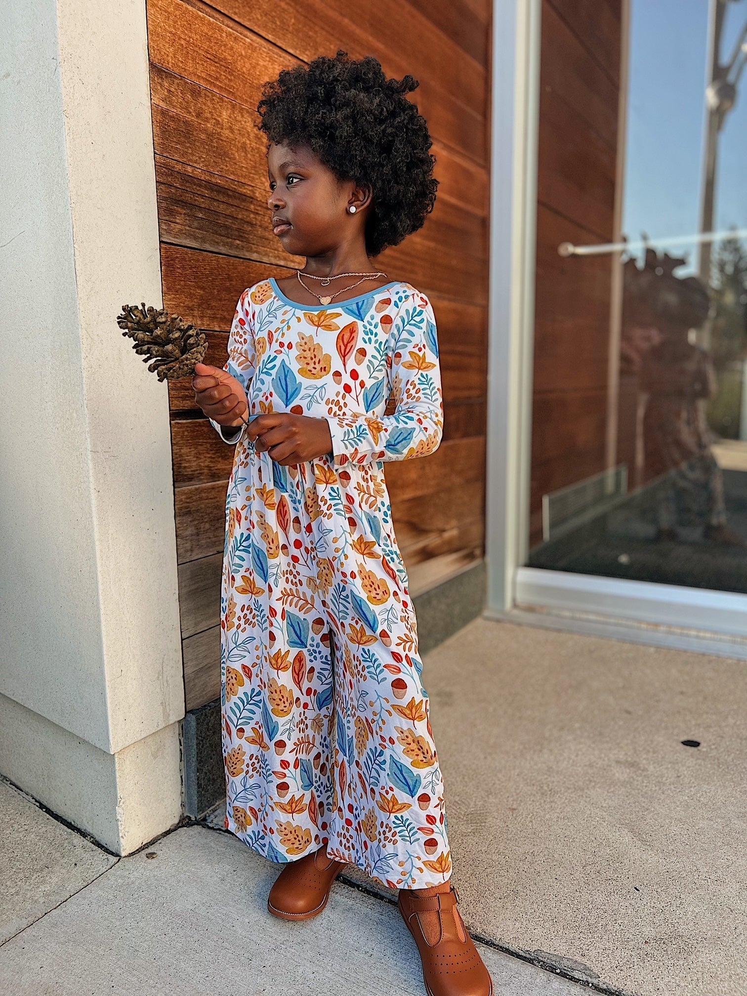 Acorn's Delight Wide Leg Romper