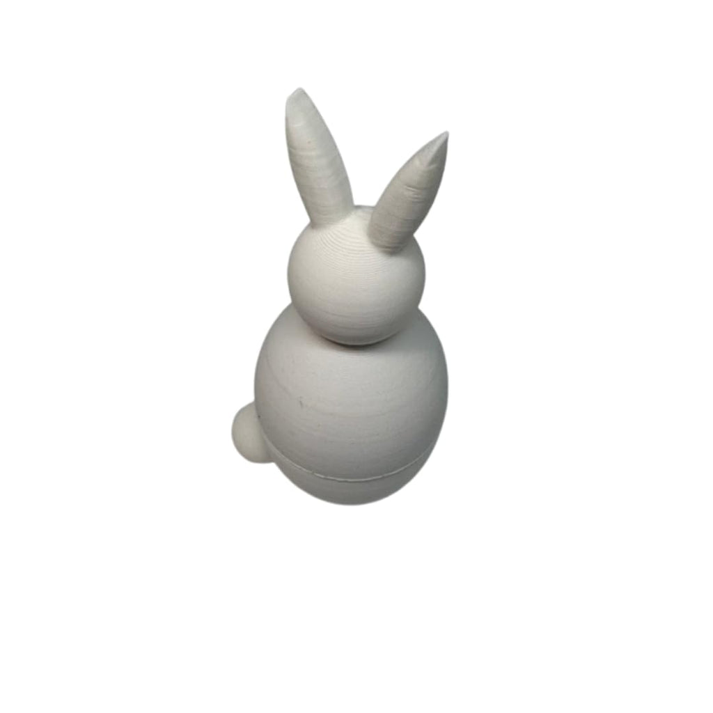 Quail Egg Cup Bunny Holder, White, DIY Paintable 2-Pack - Easter Decor Egg Holder for Spring Home Decor