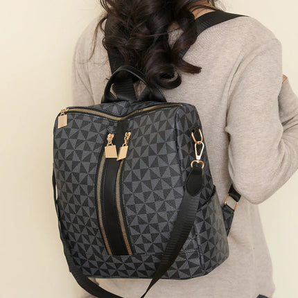 Geometric Pattern Backpack Bag