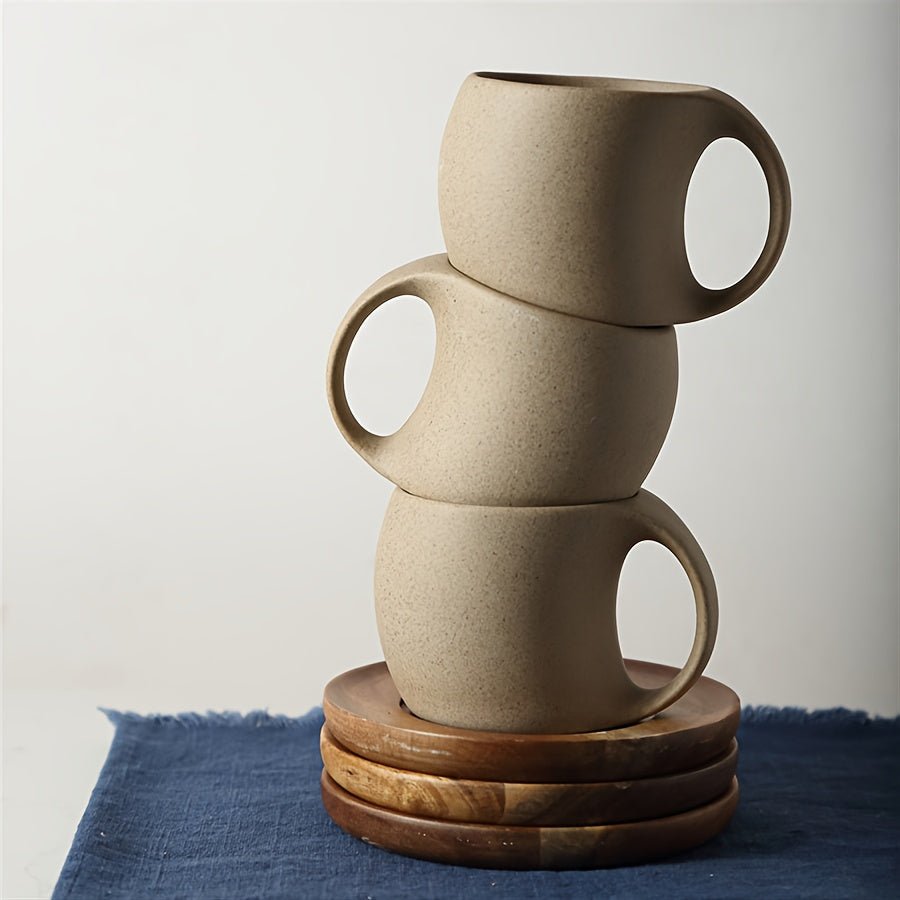 Elegant Ceramic Mug & Saucer Set | 7oz Modern Eco Drinkware