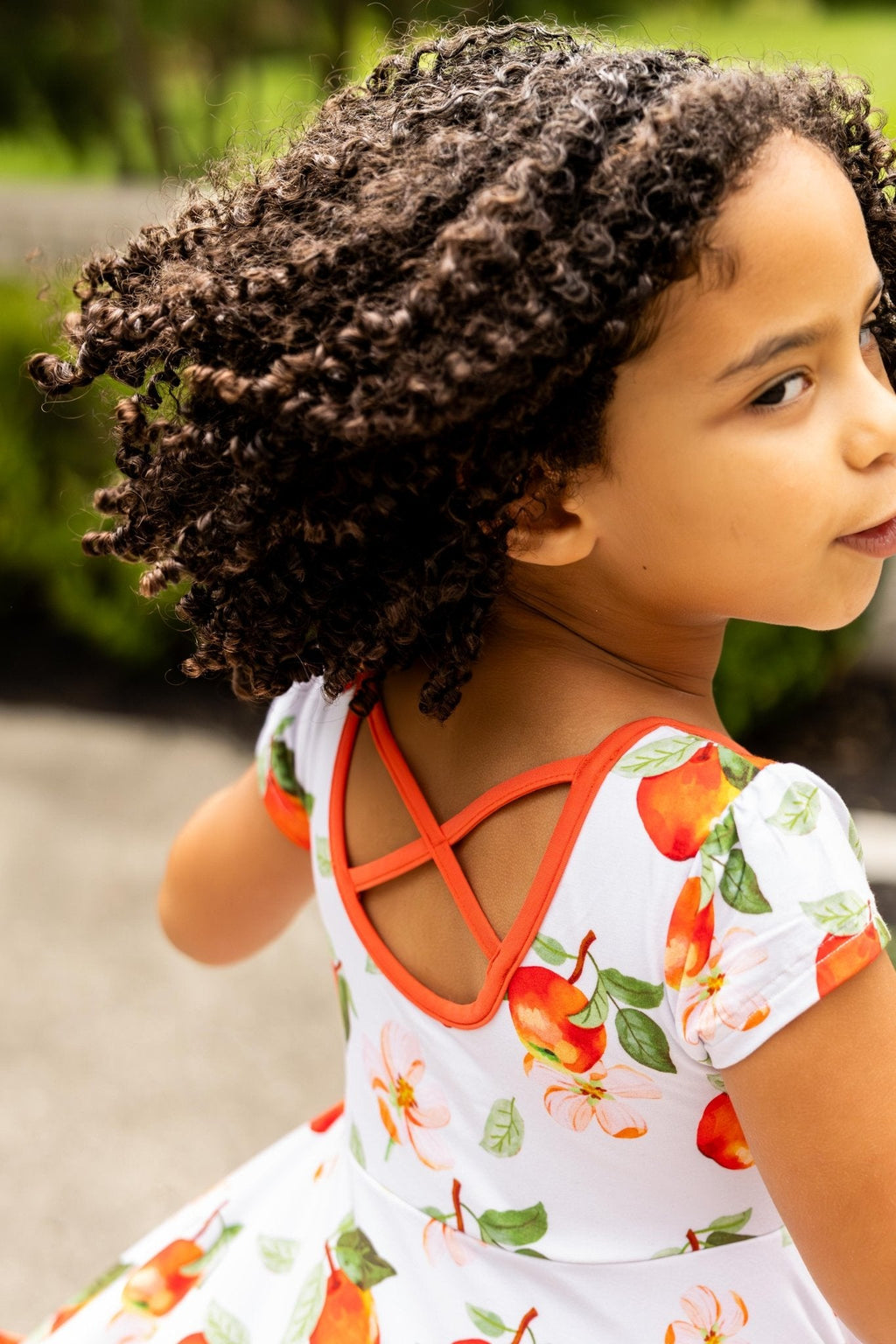 Awesome Apples Cap Sleeve Dixie Dress in Organic Bamboo