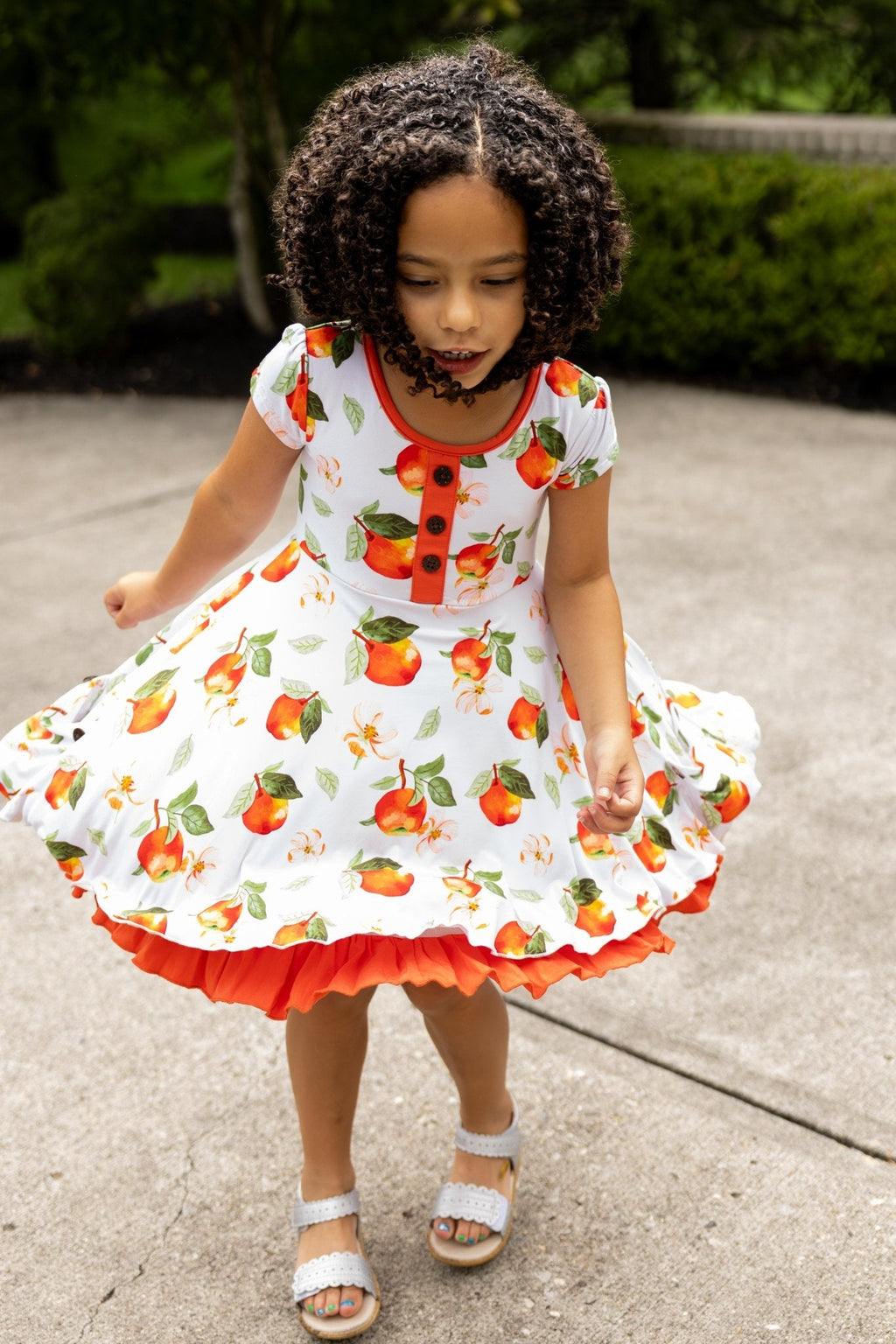 Awesome Apples Cap Sleeve Dixie Dress in Organic Bamboo