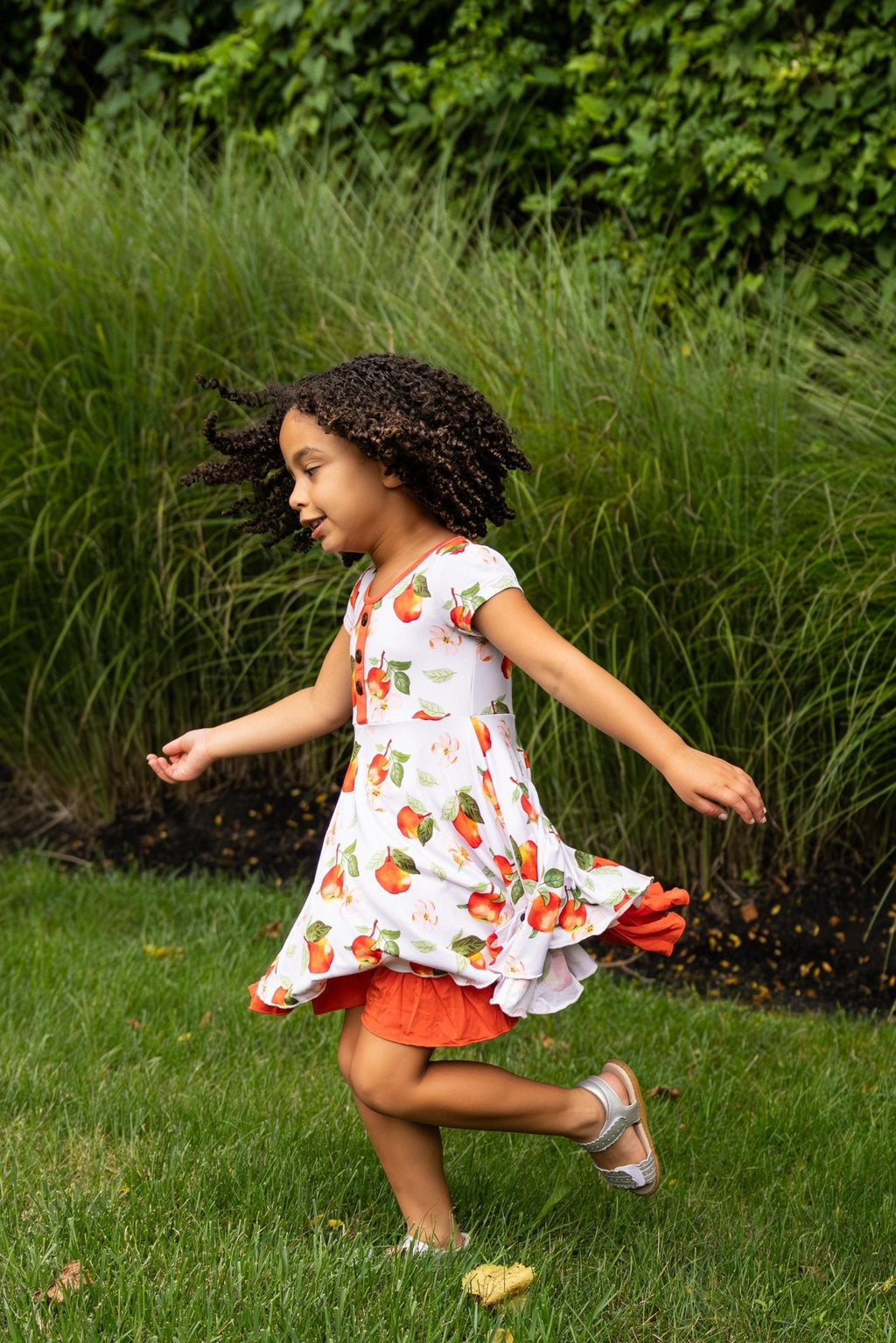 Awesome Apples Cap Sleeve Dixie Dress in Organic Bamboo