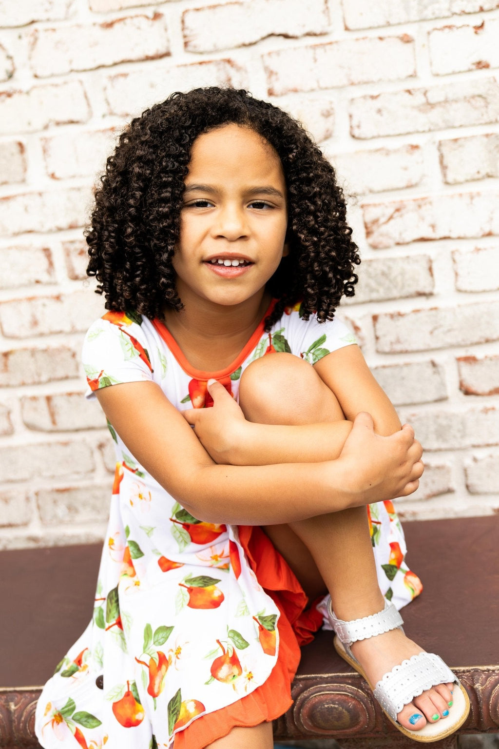 Awesome Apples Cap Sleeve Dixie Dress in Organic Bamboo