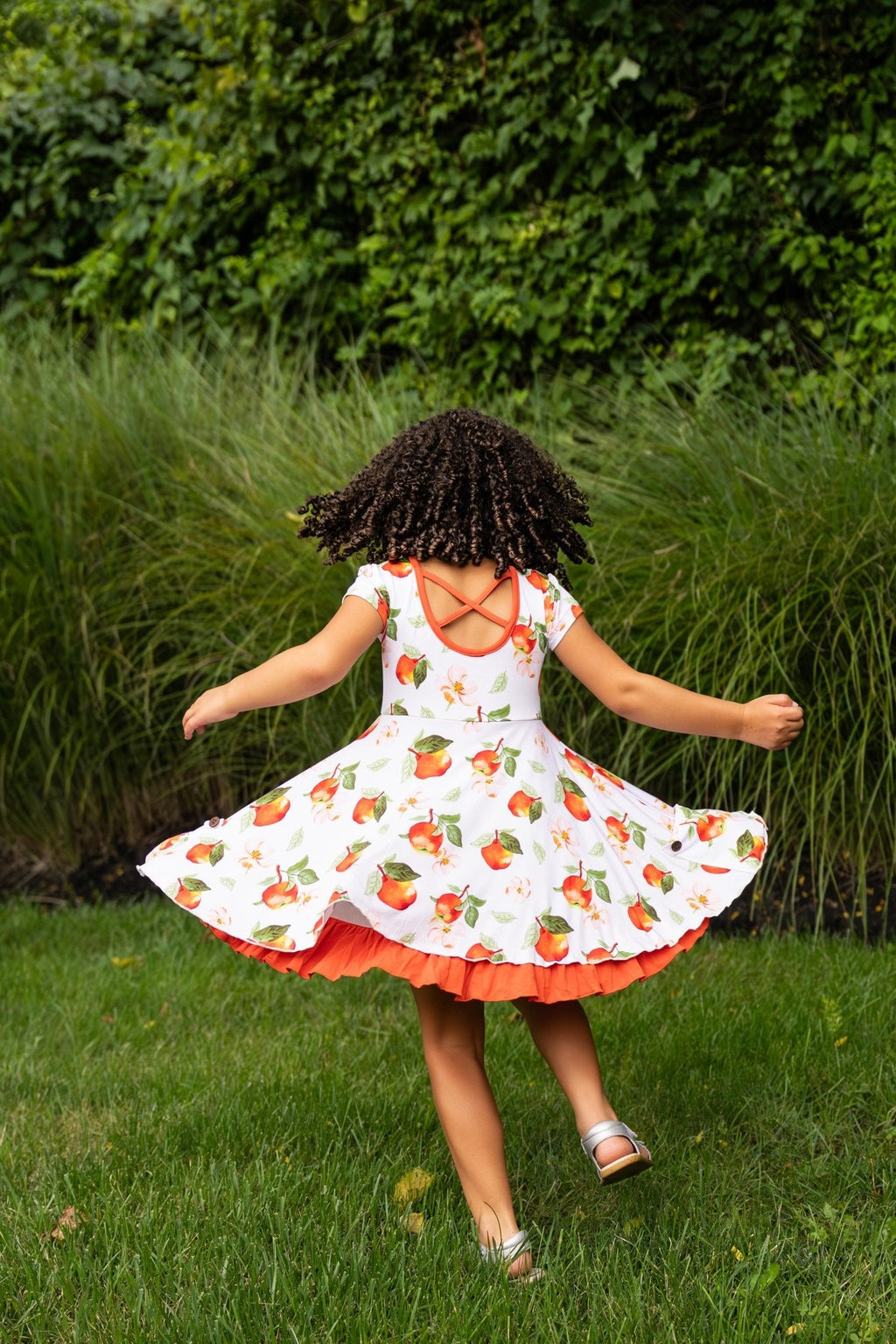 Awesome Apples Cap Sleeve Dixie Dress in Organic Bamboo