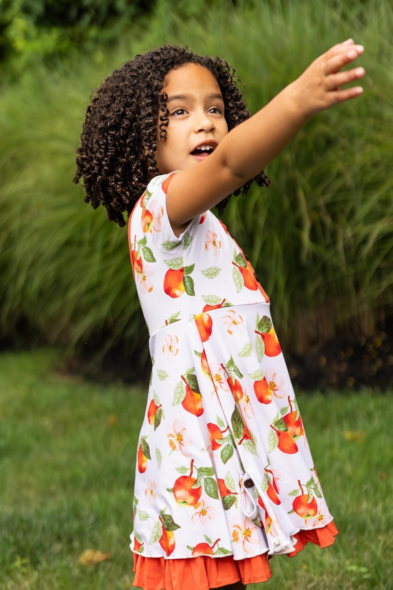 Awesome Apples Cap Sleeve Dixie Dress in Organic Bamboo
