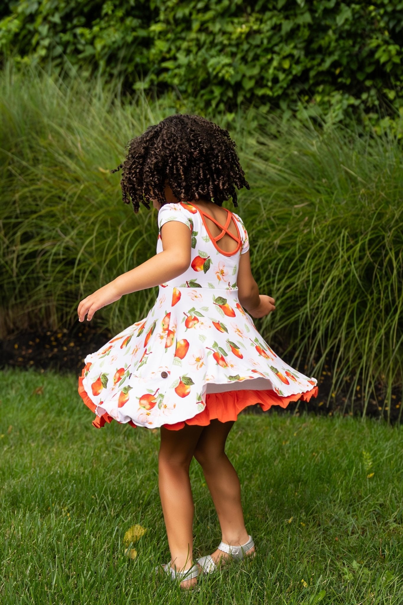 Awesome Apples Cap Sleeve Dixie Dress in Organic Bamboo