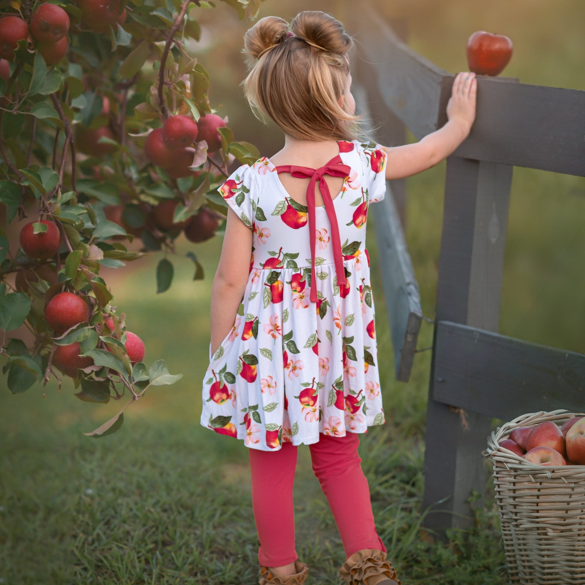 Awesome Apples Cap Sleeve Empire Tunic Set