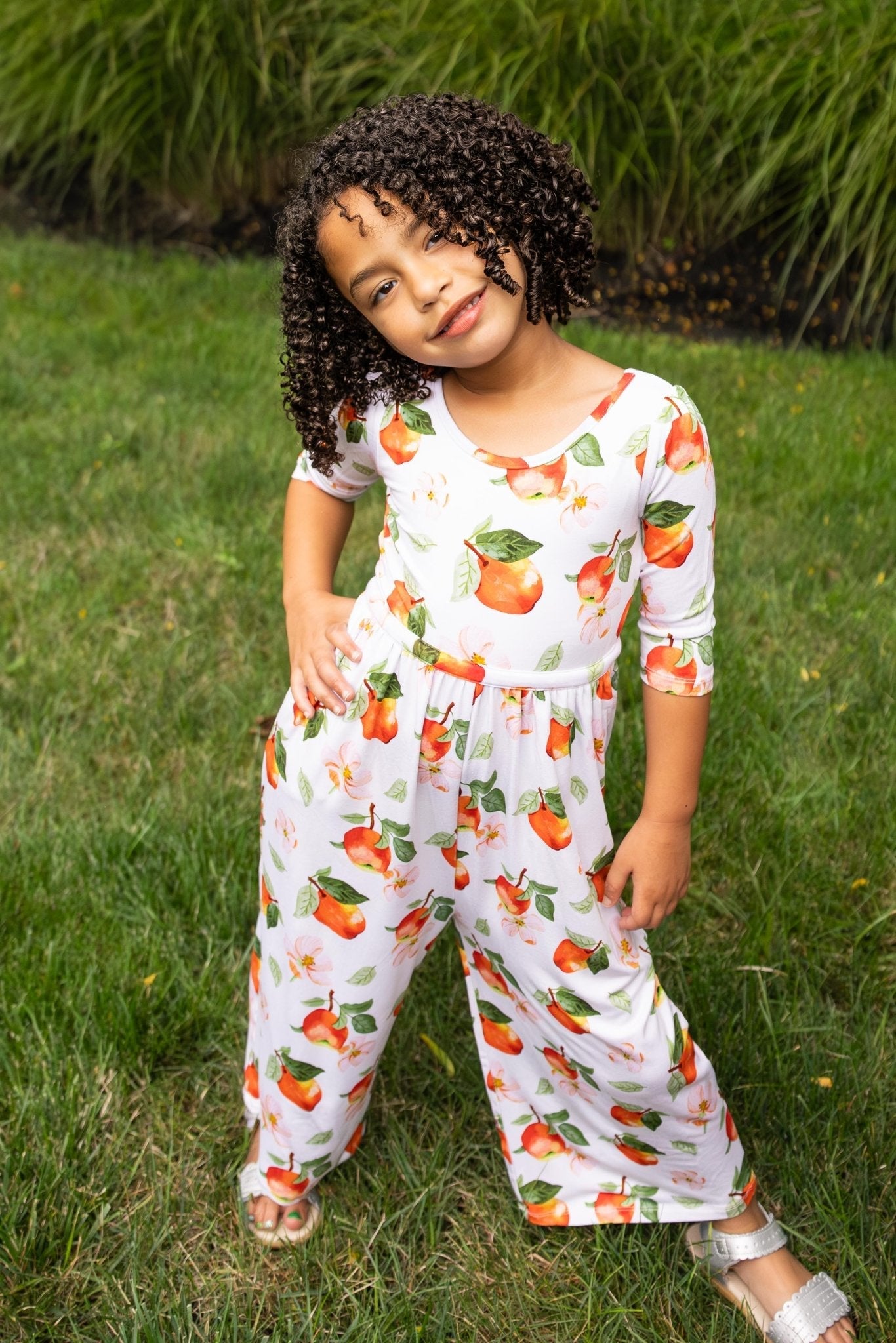 Awesome Apples Wide Leg Romper
