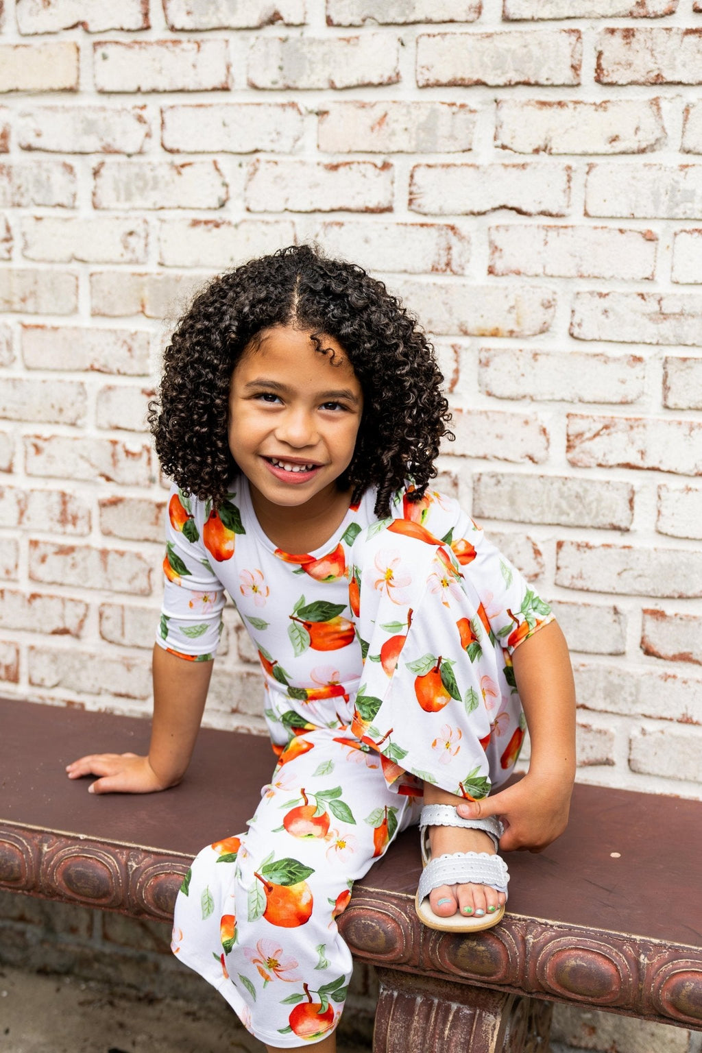 Awesome Apples Wide Leg Romper