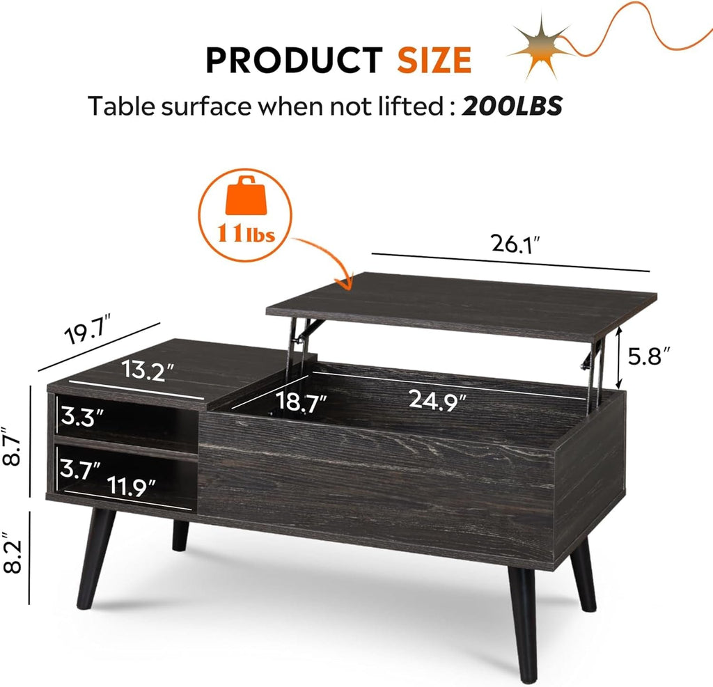 Modern Lift Top Coffee Table with Storage – Smart, Stylish & Space-Saving