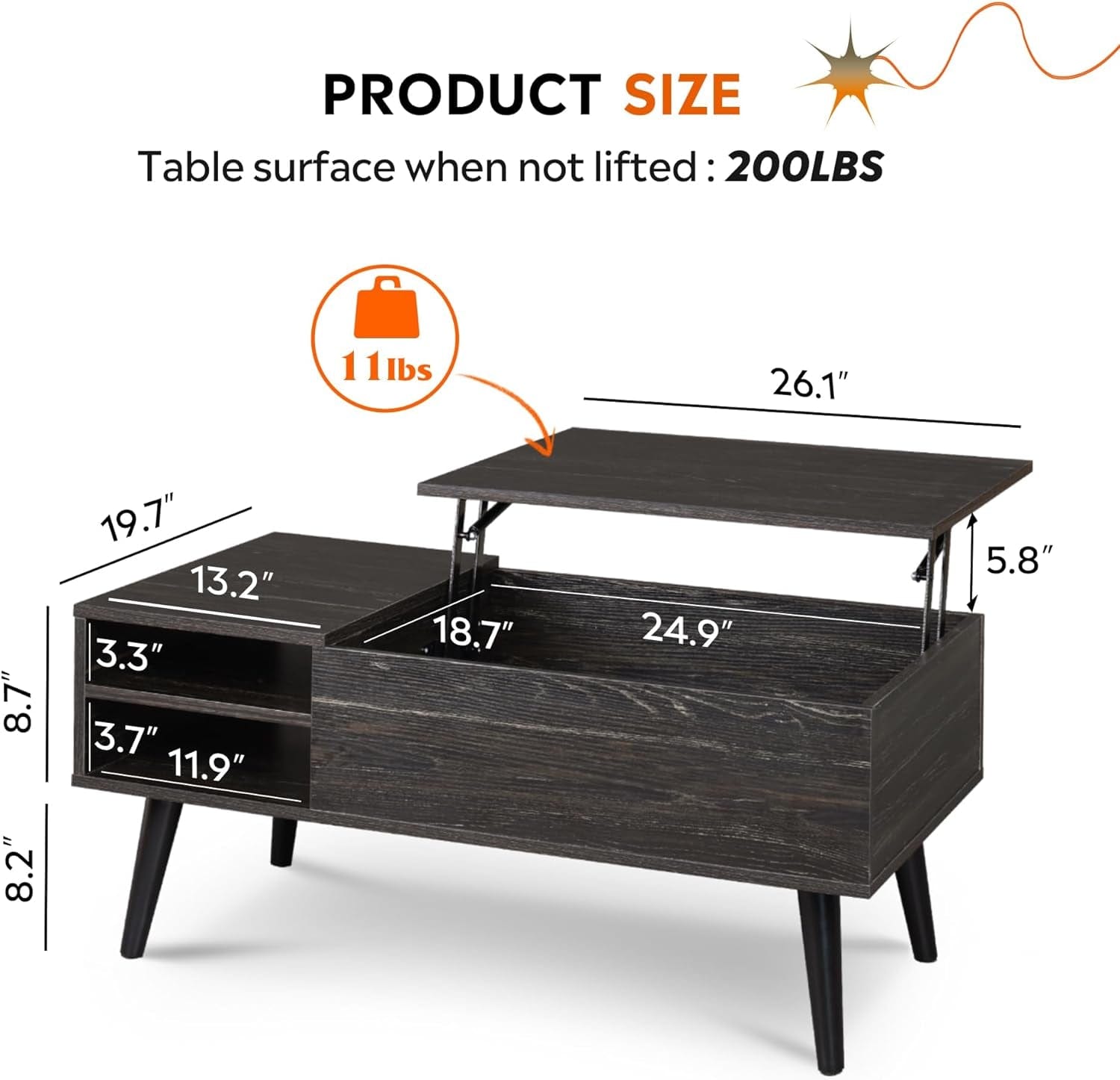Modern Lift Top Coffee Table with Storage – Smart, Stylish & Space-Saving