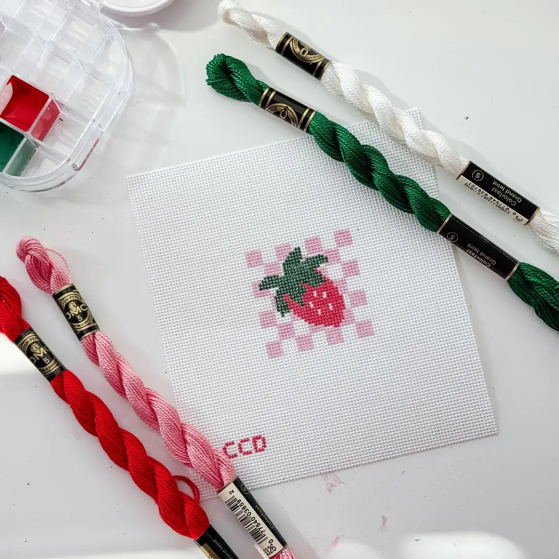 Cotswold Co Designs - Strawberry Needlepoint Canvas, Summer Needlepoint Canvas