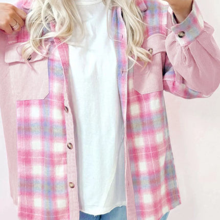 Plaid Button-Up Jacket