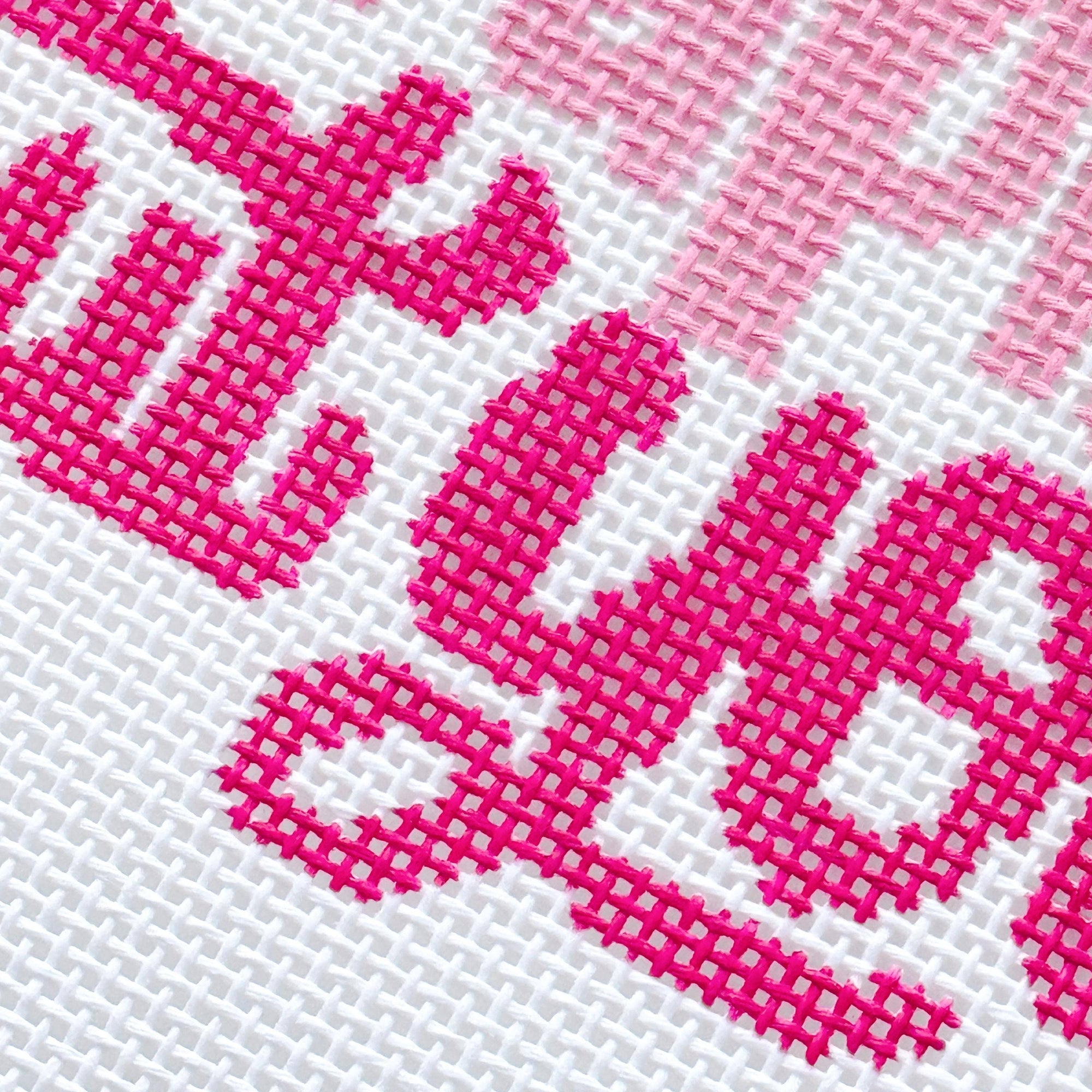 Cotswold Co Designs - Mental Health Needlepoint Canvas, Modern Cheeky Needlepoint Pillow Canvas, 13 Mesh, 9”x6” design, Snarky Needlepoint Canvas