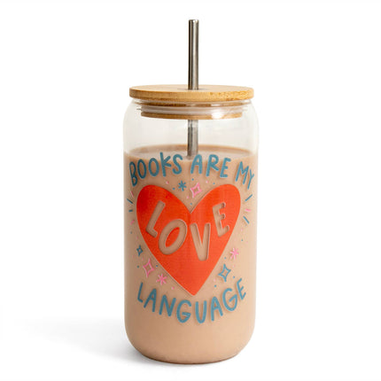 Pippi Post - Books Are My Love Language Glass Can